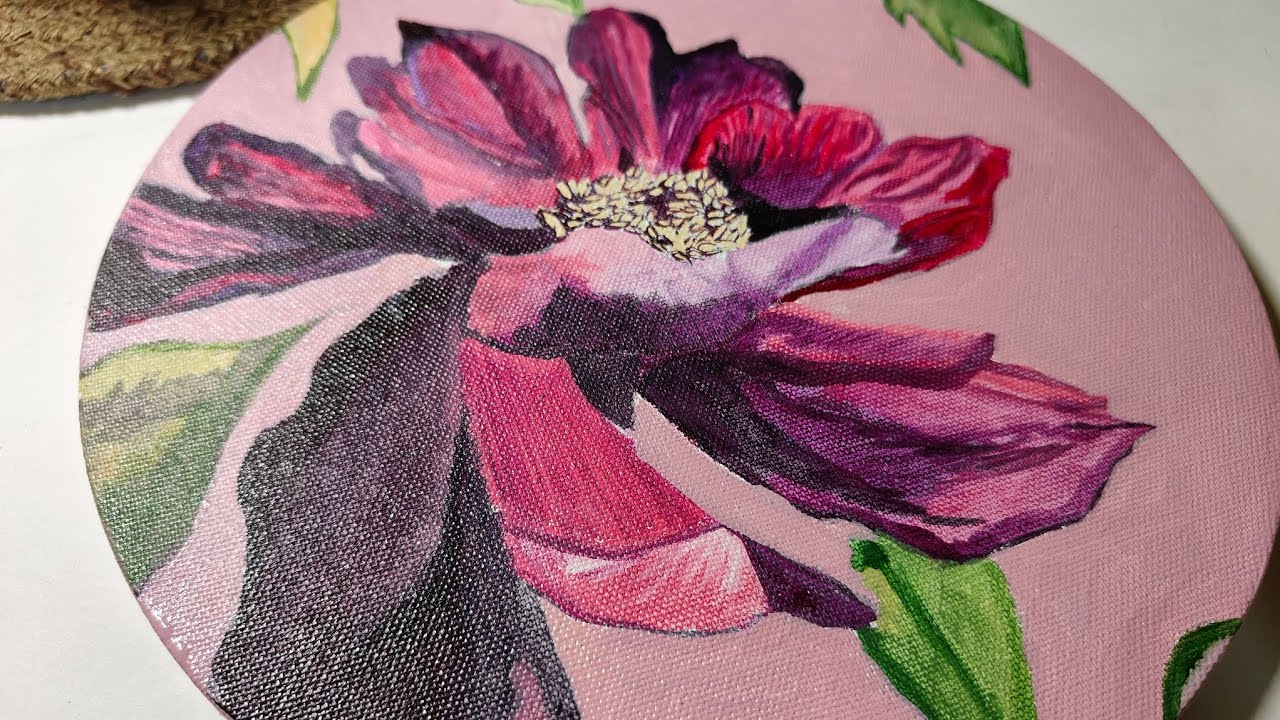 Flower Acrylic Painting🌸/Colourful Flower Art