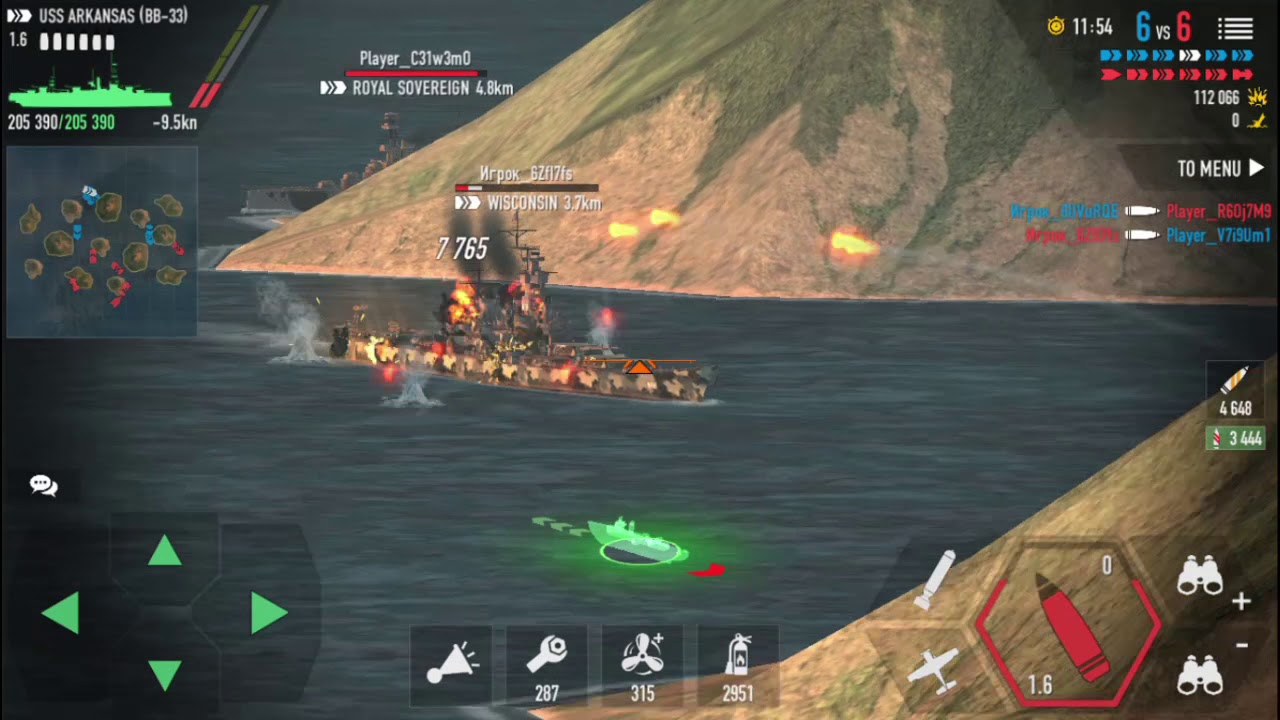 [Battle of warships] Funny moments USS Arkansas