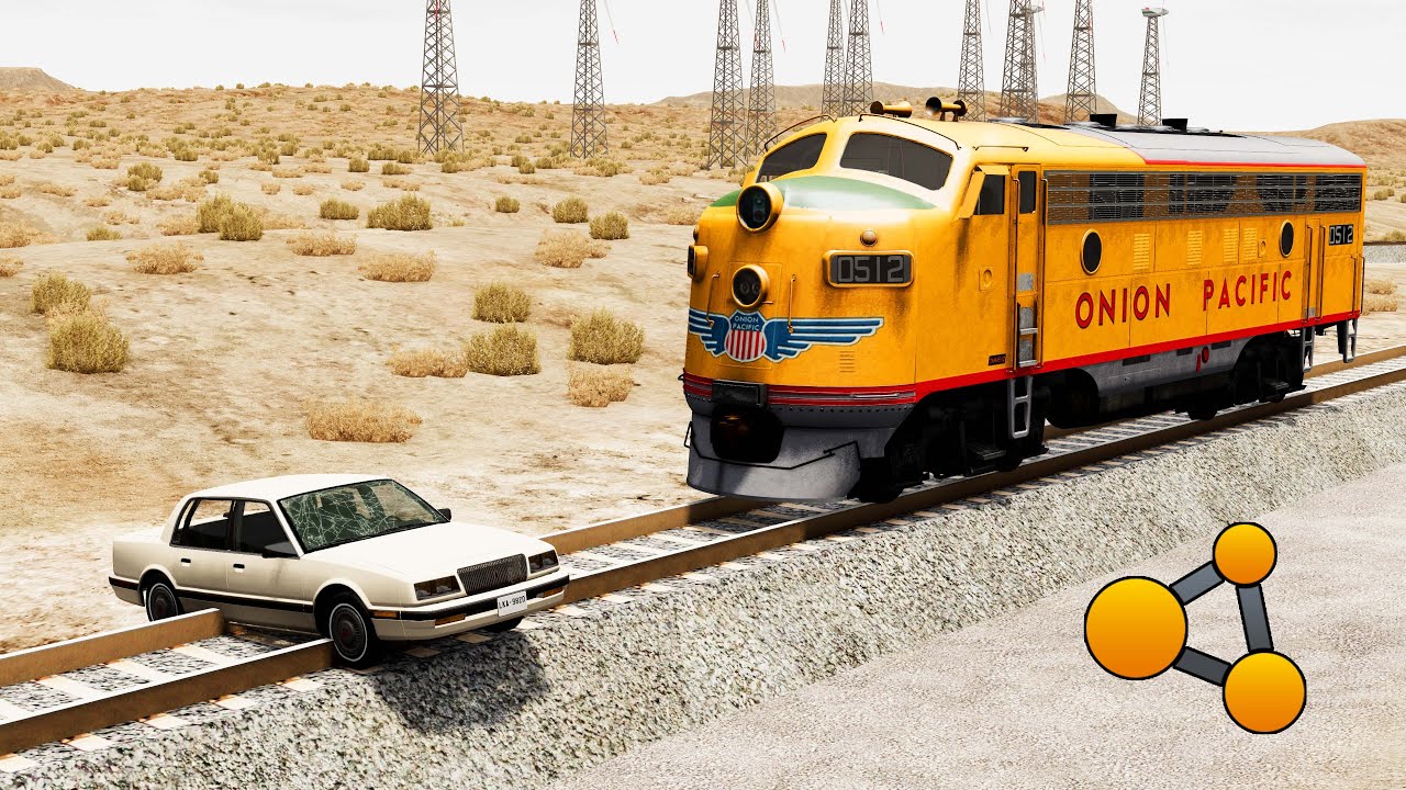 Train vs 50 Cars &ndash; BeamNG.drive Epic Destruction! | Speedy Gamerz