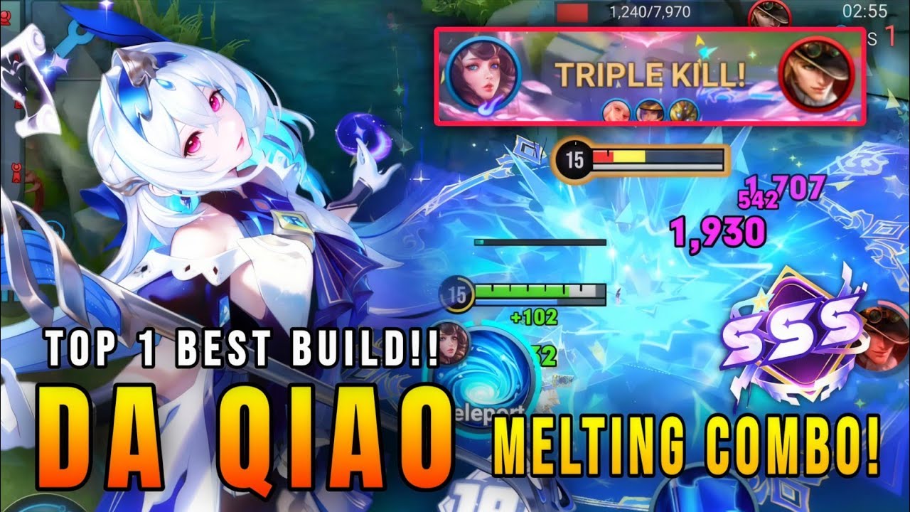 MELTING COMBO!! Da Qiao Unreal Burst Magic Damage - Top 1 Best Build in Honor of Kings