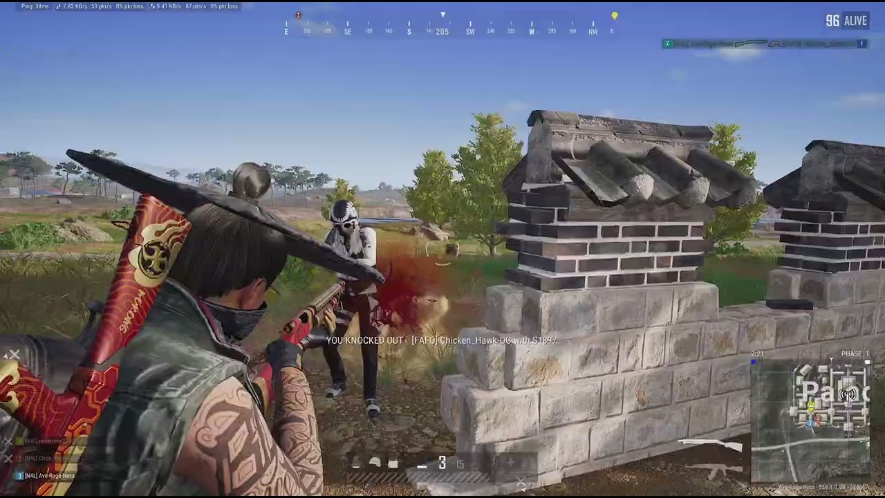 PUBG Battlegrounds - My Squad down, Going 1v4