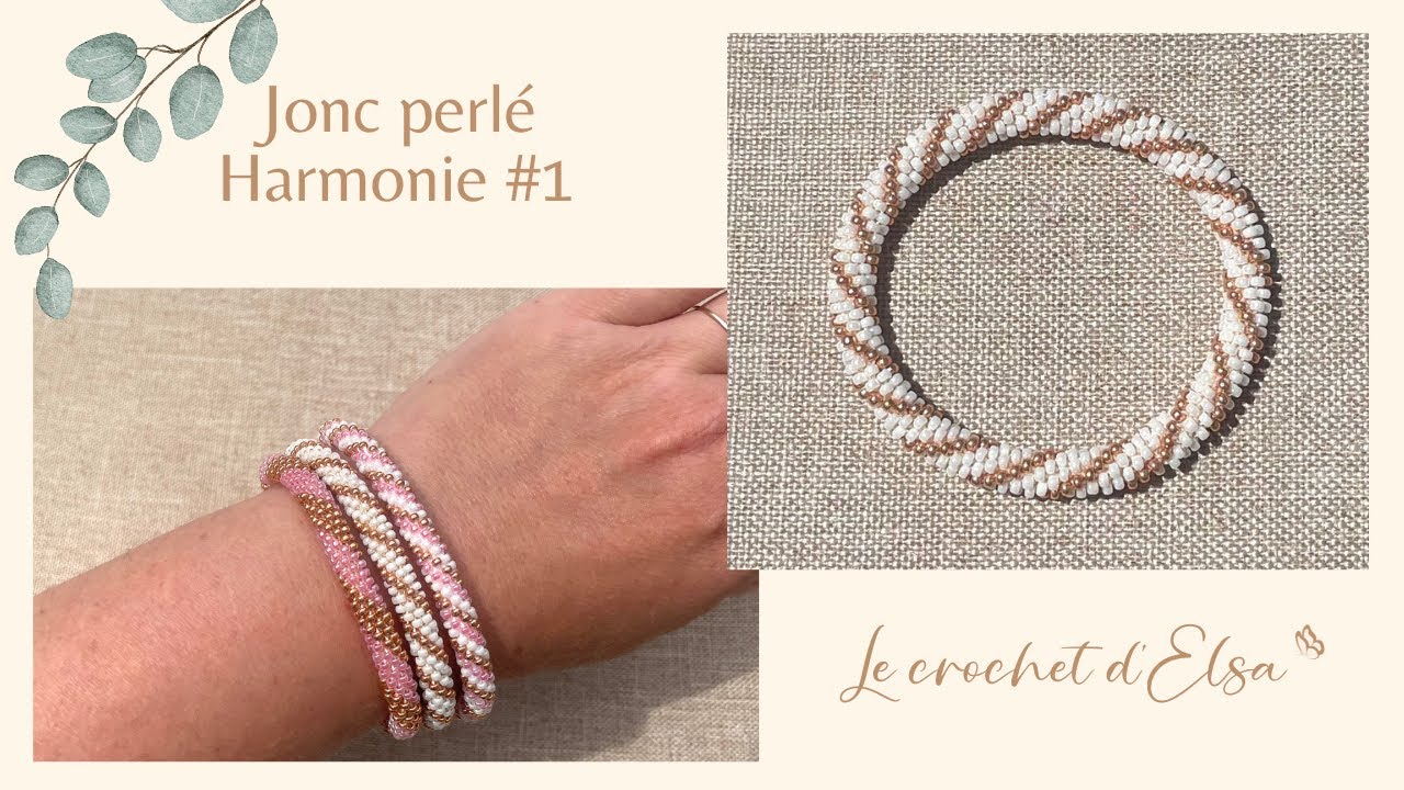 Comment réaliser un bracelet au crochet perlé - Le Jonc perlé Harmonie 1