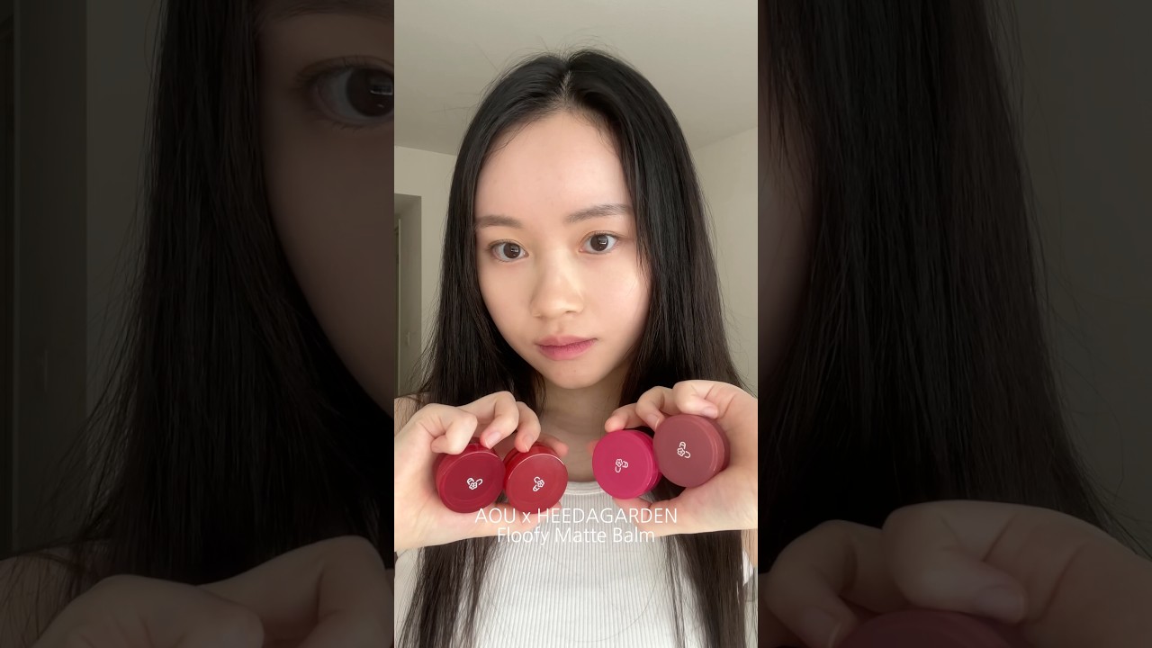 aou matte floofy balm try-on! #aou #kimjiwon #viralmakeup #에이오유 #포슬밤
