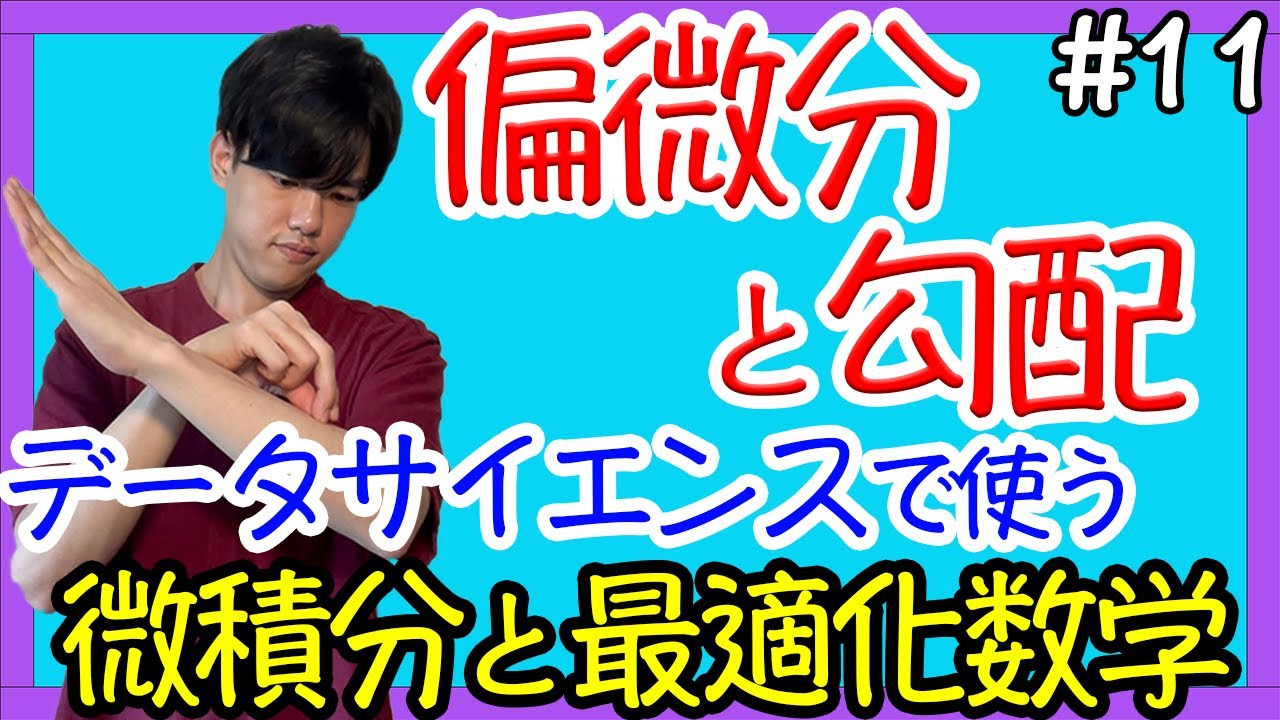 【微積分と最適化数学#11】偏微分と勾配