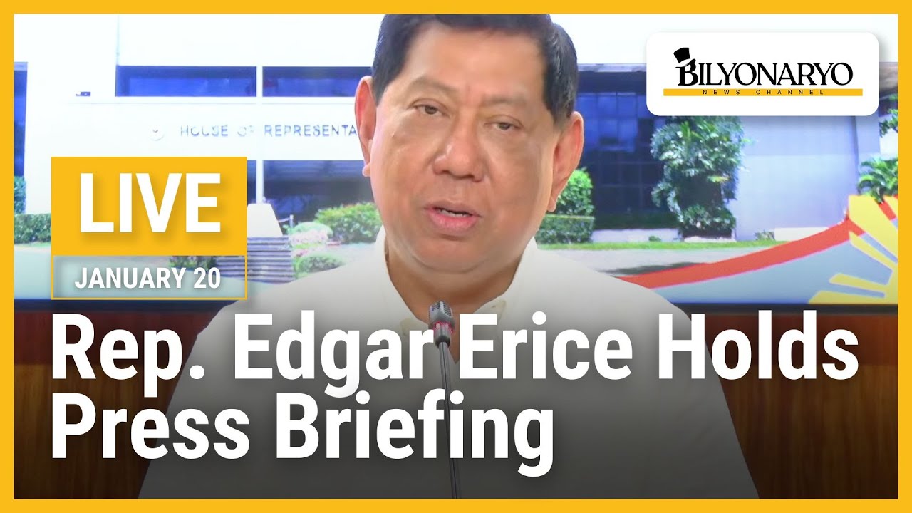 LIVE: Rep. Edgar Erice holds press briefing | January 20, 2026