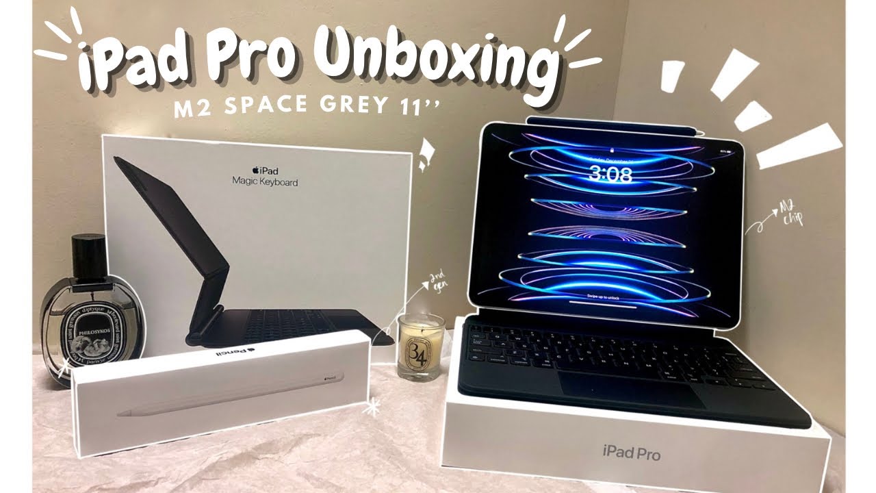 VLOG | NYC | iPad Pro M2 11in space gray unboxing + accessories