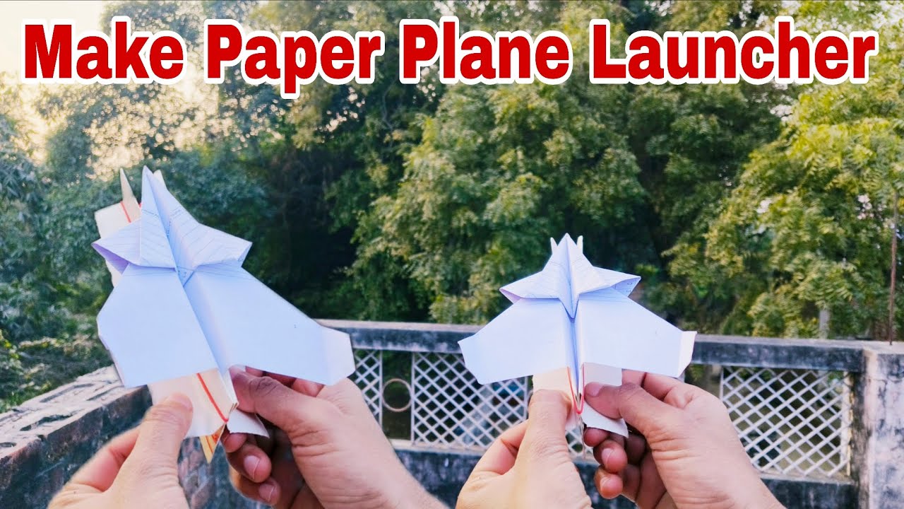 How to Make a Rubber Band Paper Plane Launcher, flying aircraft,easy to try #aircraft #flying #tech 