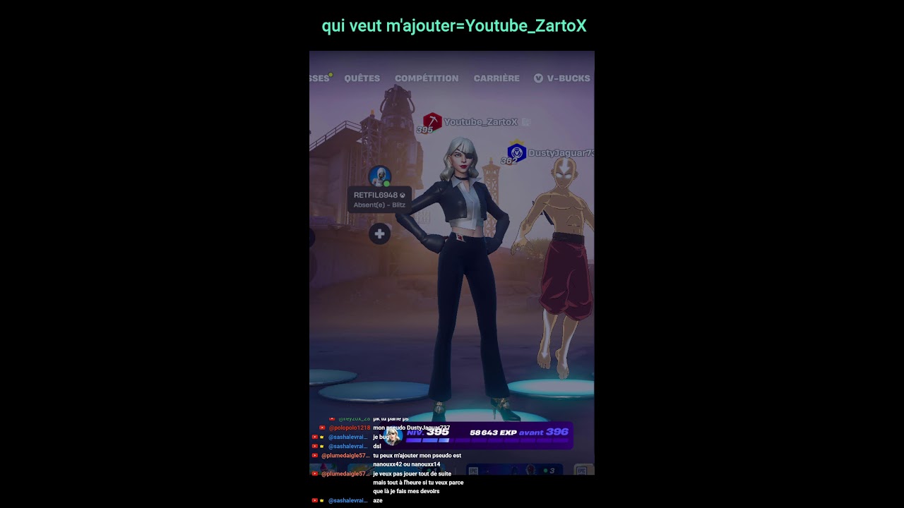 fortnite FR je joue avec vous