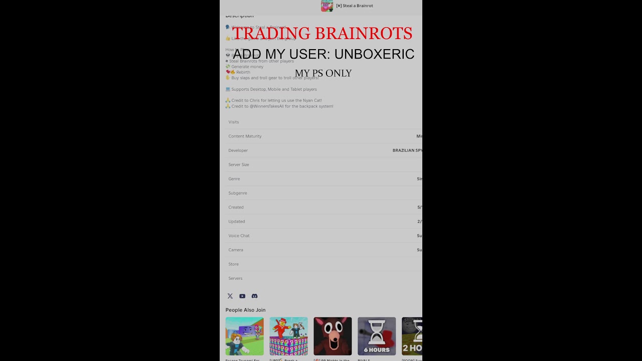 TRADING IN STEAL A BRAINROT