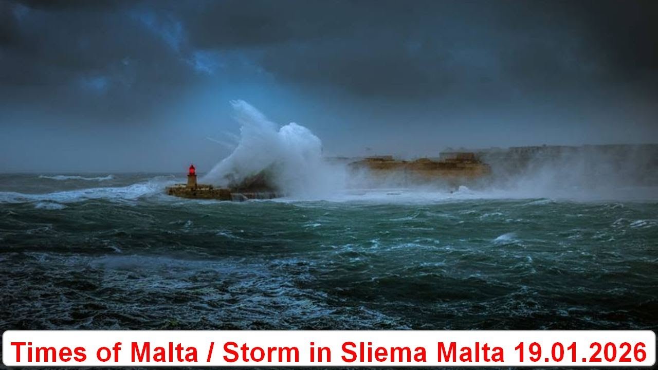 Times of Malta  / Storm in Sliema Malta 19 01 2026