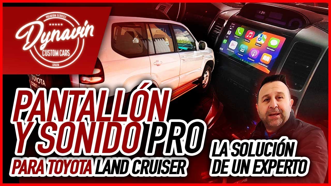 Experto explica cómo instala una PANTALLA XL y SONIDO PRO en Toyota Land Cruiser