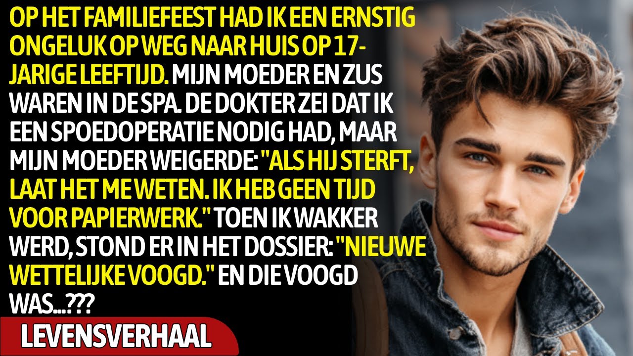 Op 17 jaar ernstig ongeluk op feest. Moeder weigerde operatie en tekende 