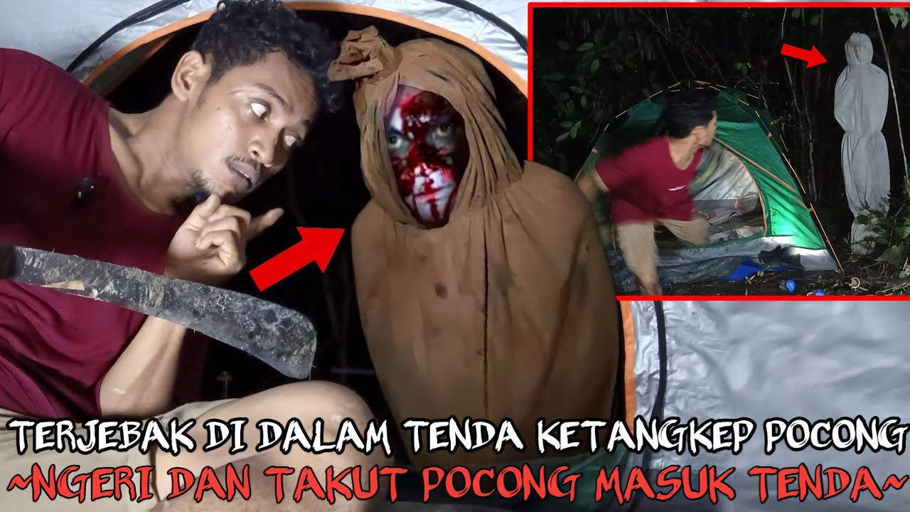 Camping horoR Sosok Pocong Wajannya Mengalir Busuk takut mendekati Pocong Mukanya sangat Mengerikan