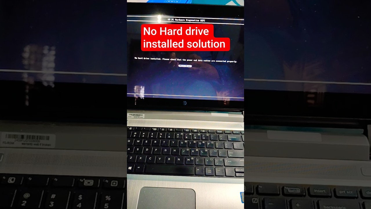 No Hard drive installed! #no #hard #drive #install #problem #solution