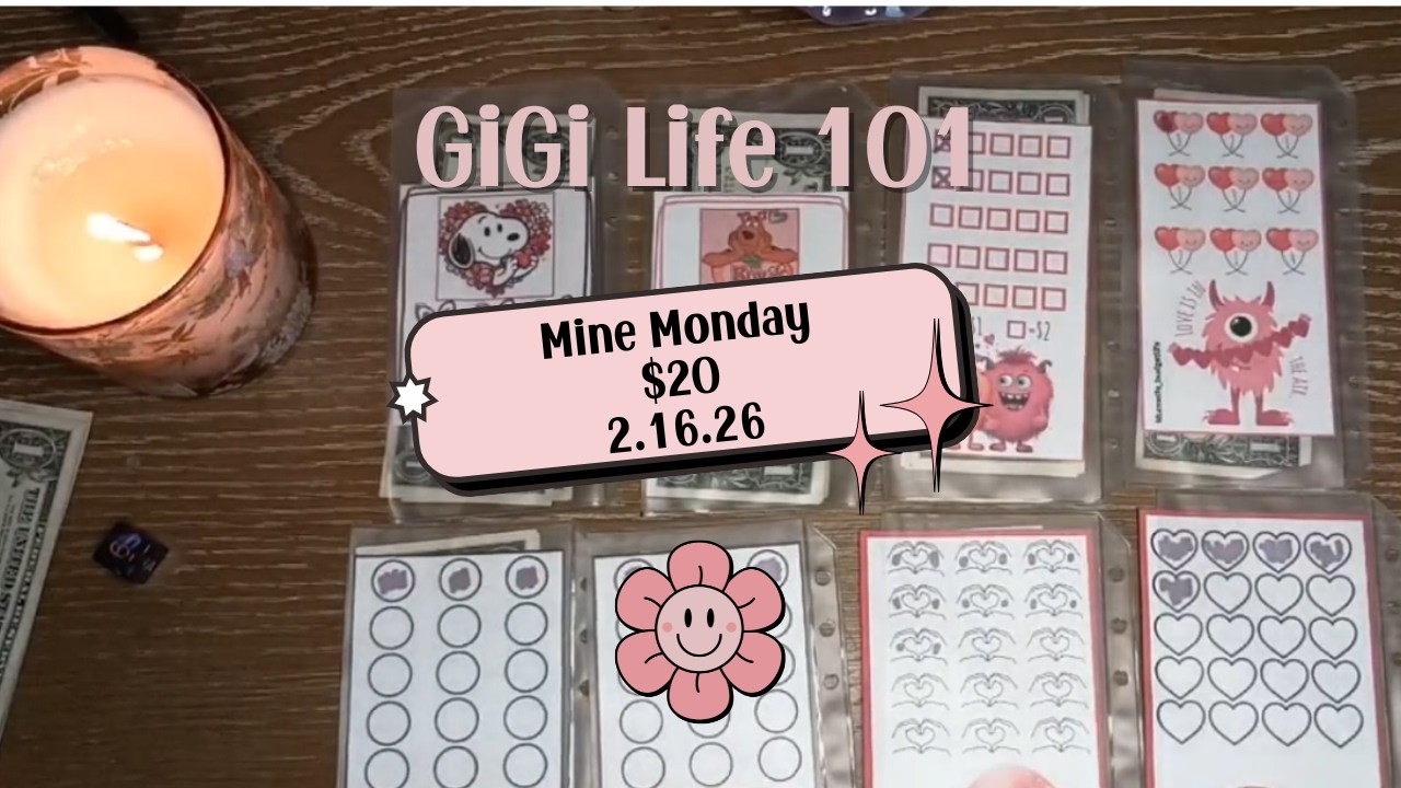 Mini Mondays 2.16.26 | Cash Stuffing $20 | Valentine's Day Saving Challenges | Fixed Income Savings