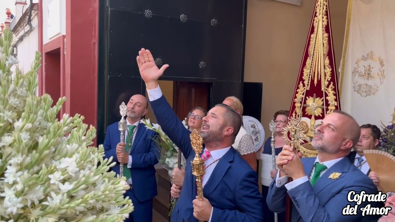 [4K] MULTICÁMARA Virgen de las Nieves, saludo Hdad. Sacramental, Bormujos 2024