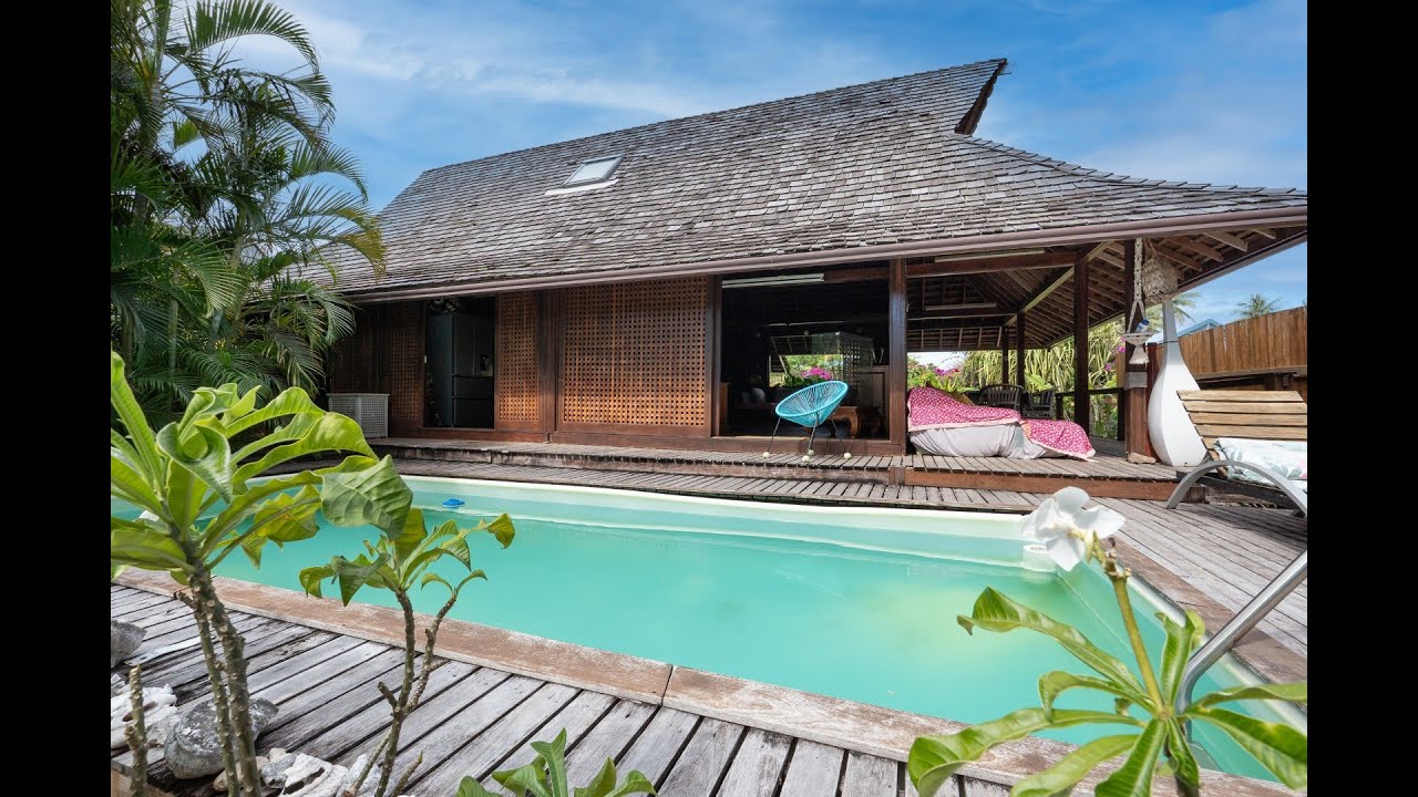 Villa d&rsquo;inspiration balinaise avec piscine et acc&egrave;s plage &ndash; Opportunit&eacute; rare #moorea #immobilier