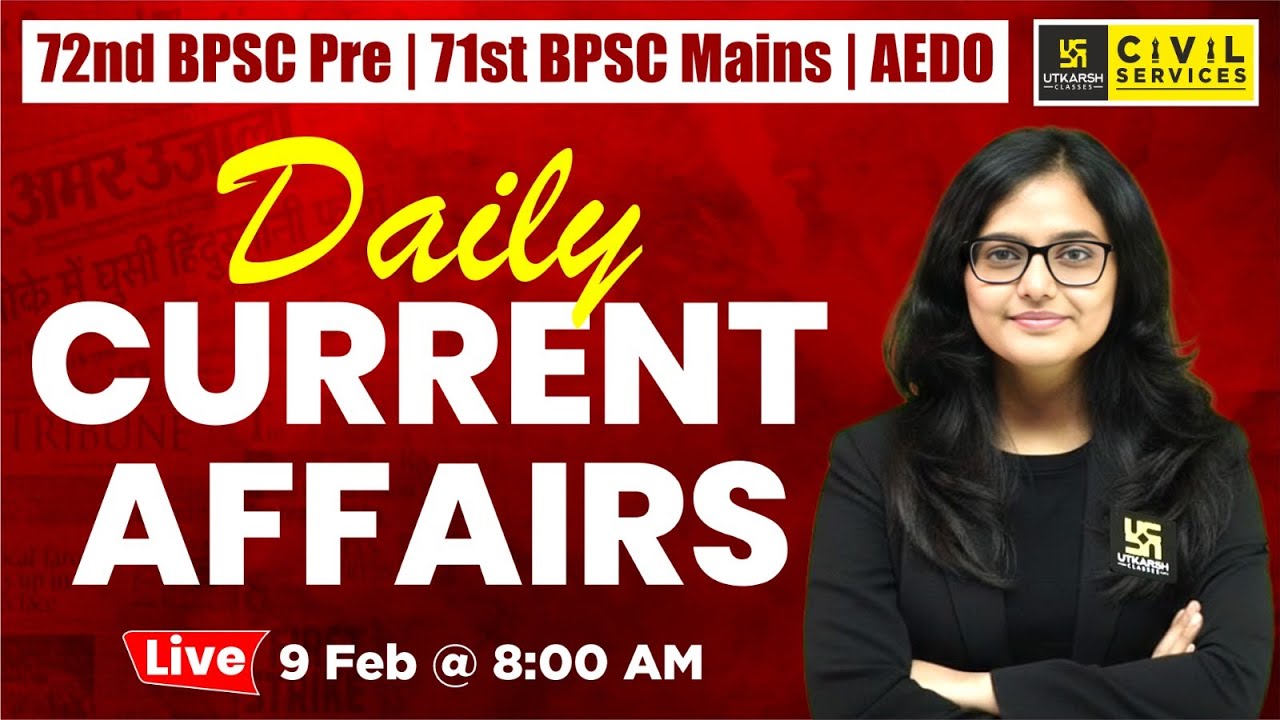 Current Affairs 2026 | Current Affairs for BPSC Exam Special 🎯| Kirti ma'am