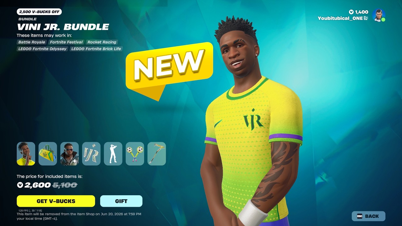*NEW* VINI JR. BUNDLES ! June 10th 2026 Fortnite ItemShop | Chapter 7 Season 3