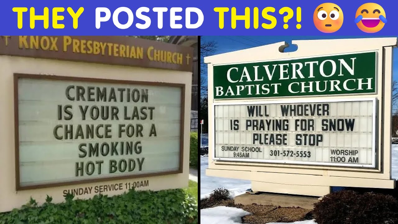 Hilarious Church Signs That Are Way Too Clever 😂