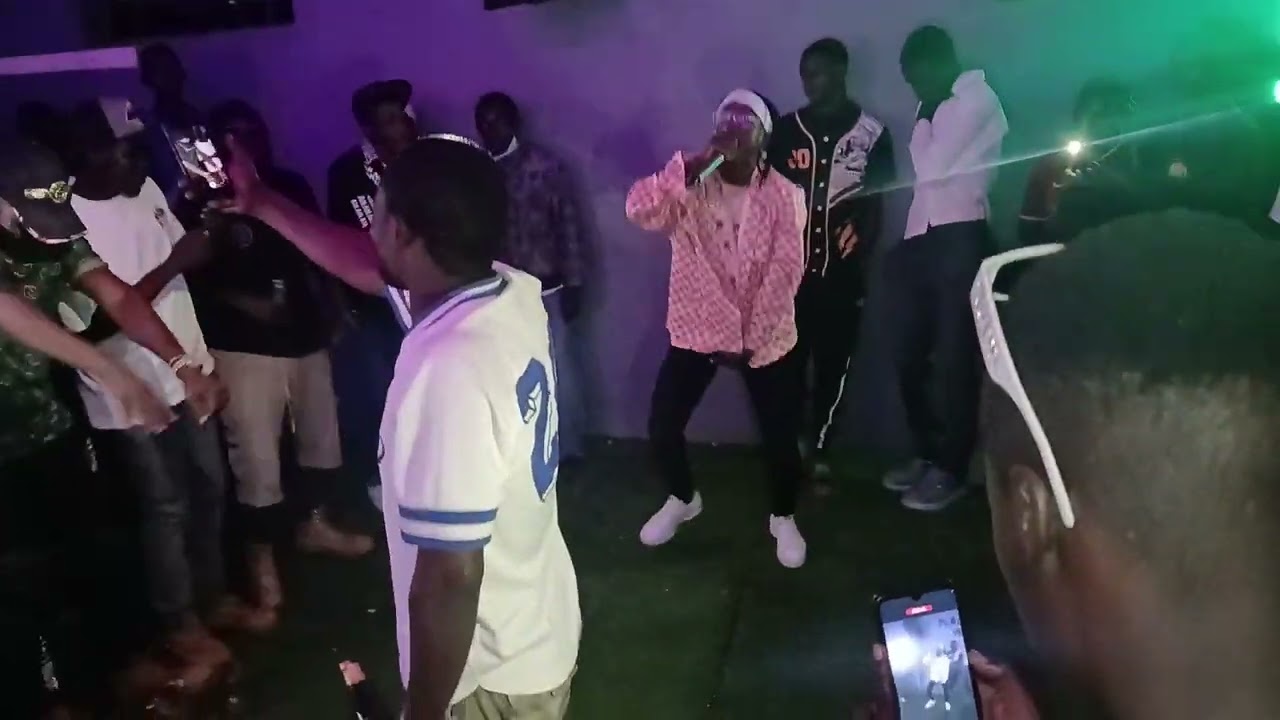 Snotty unrulybwoy performing his new hit song, my lady in platnum lounge kitgum