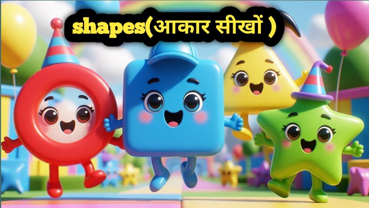 Circle ⭕ Square ⬛ Triangle 🔺 Rhyme 🎵 | Shapes Rhyme for Kids 👶🎉 | Learn Shapes 📚✨