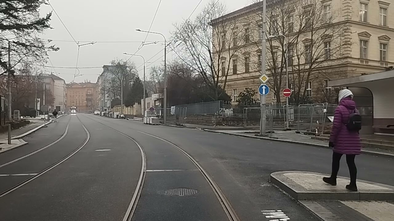 Linka 4 Z České na Náměstí Míru (tram city Brno)