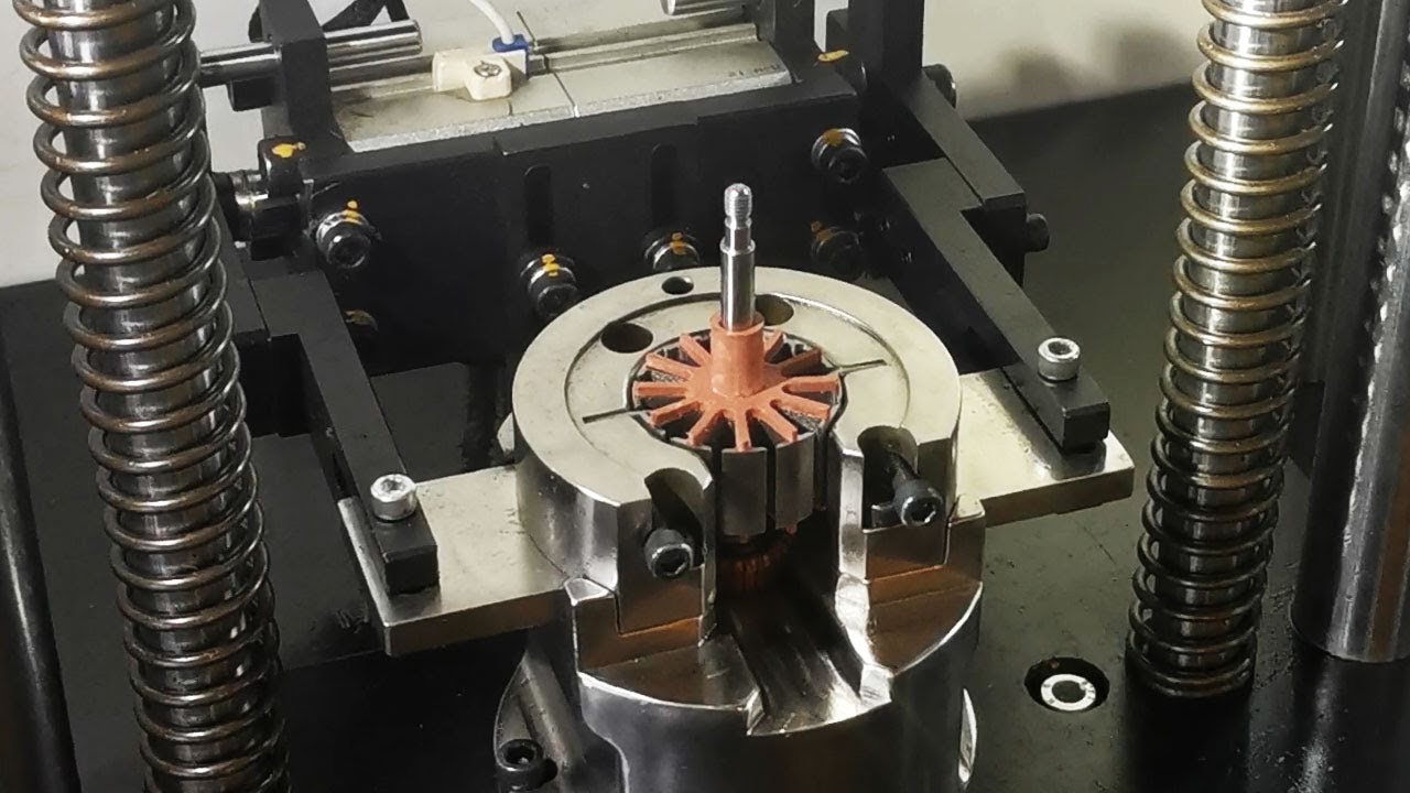 how to press the commutator and shaft into the armature core