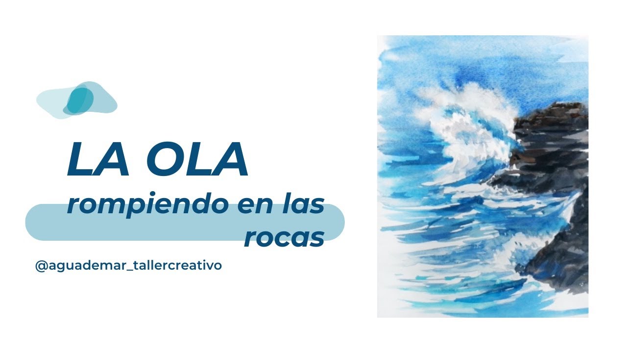 La ola rompiendo en las rocas