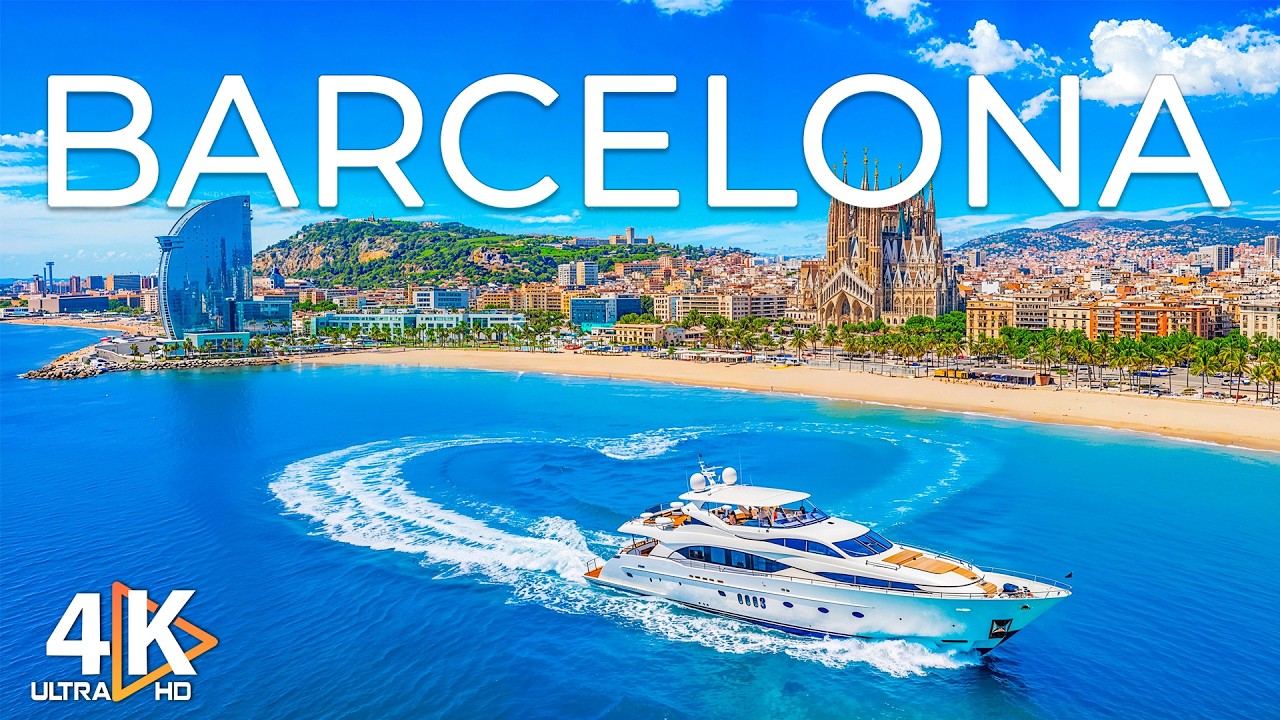 Barcelona 4K Drone Footage | Urban Beach, Historic Port & Mediterranean Coastline
