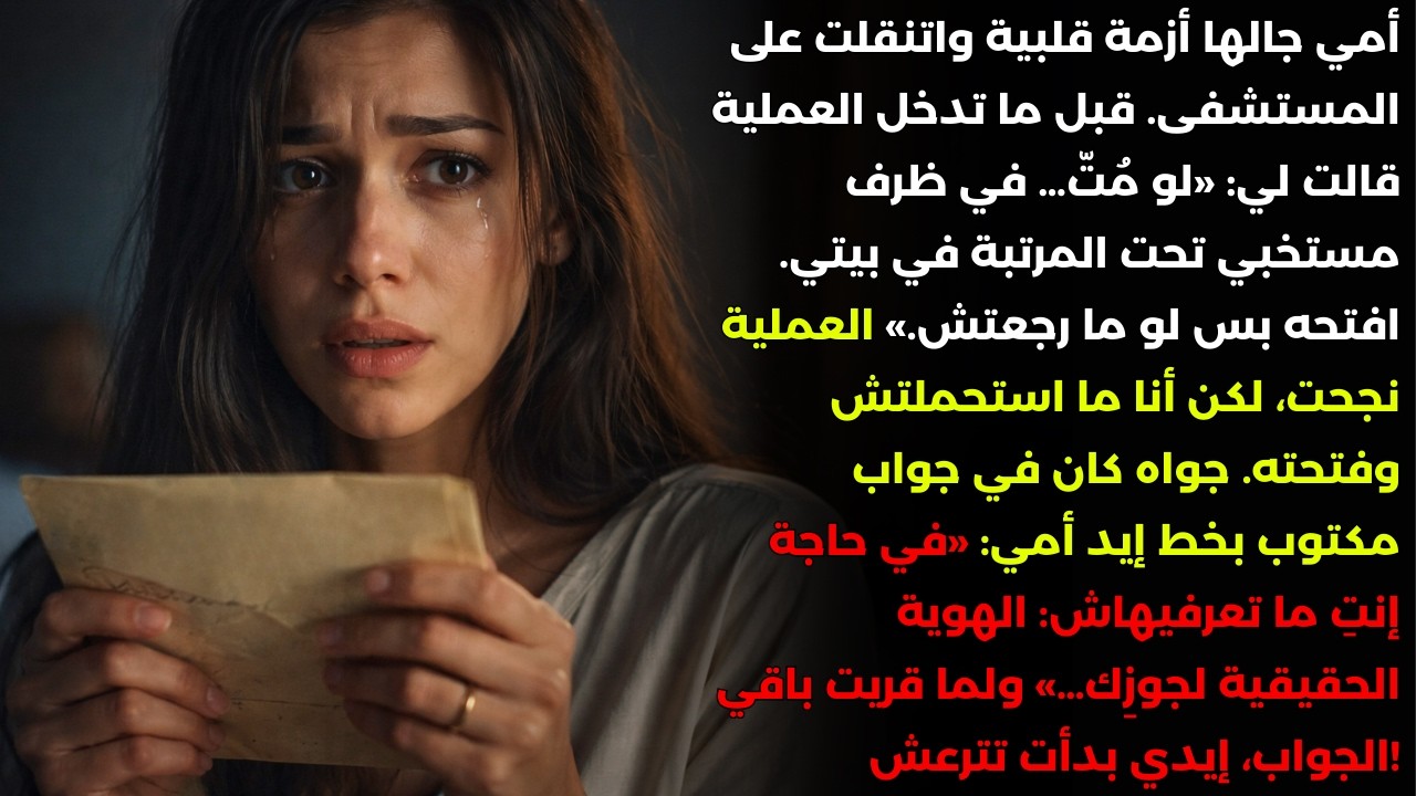 «في ظرف مستخبي تحت المرتبة في بيتي. افتحه بس لو ما رجعتش»، قالت أمي. ولما فتحته…