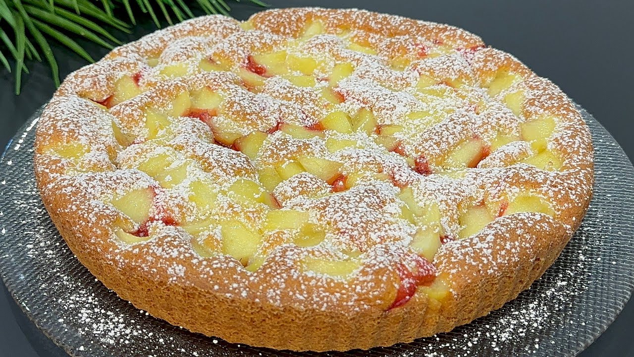 Возьмите 3 яблока 🍎 и приготовьте этот вкуснейший торт за 5 минут! Очень легко и вкусно! 🤩