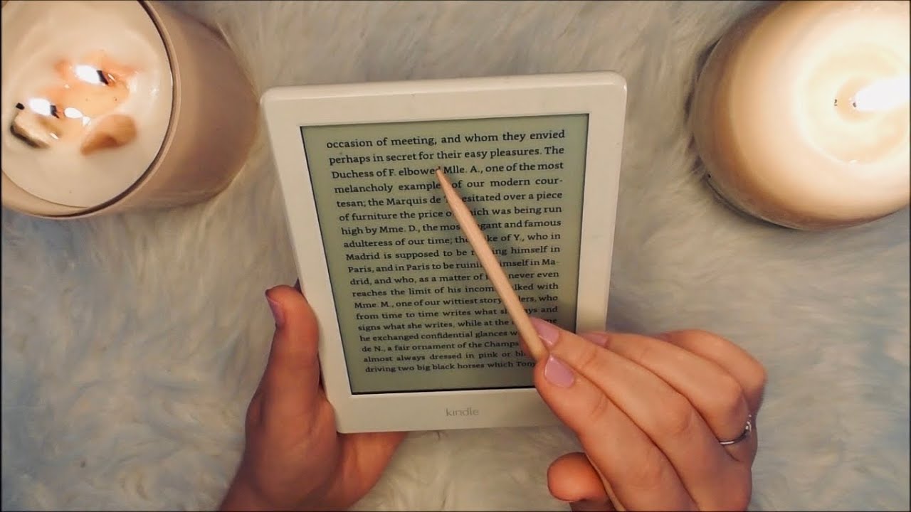 INAUDIBLE READING ASMR | clicky whispers, tingly mouth sounds, flickering candlelight