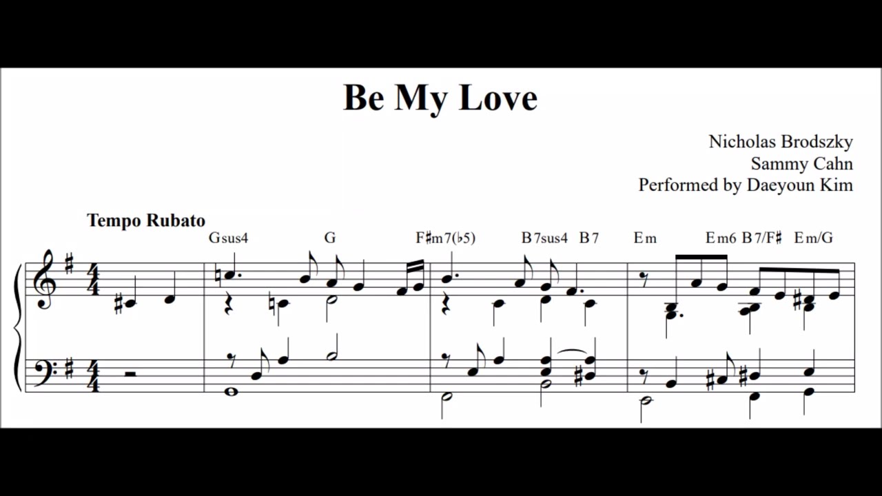 [Ballad Jazz Piano] Be My Love (sheet music)