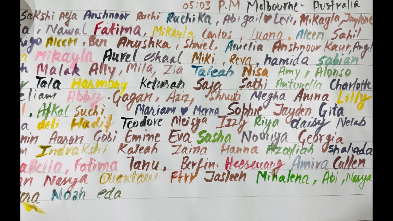 Write ✍️ names