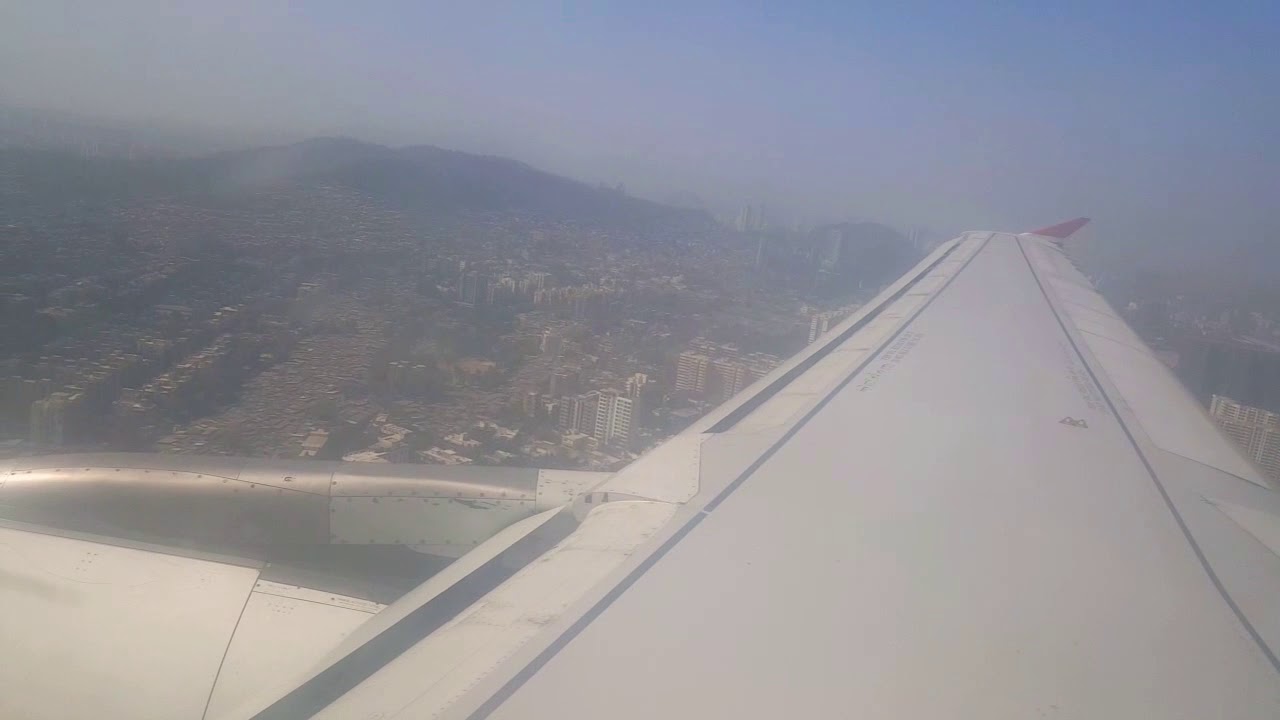 هبوط جميل لطيران اليمنيه في مومباي Yemenia A320 landing in Mumbai