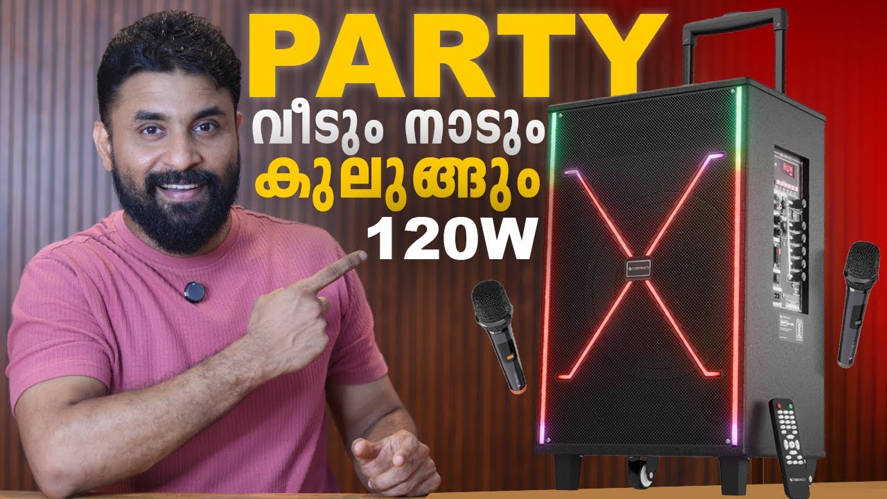 ZEBRONICS Party Fyre 400 Unboxing | 120W Party Trolley DJ Speaker | Upto 10h Playback🔥 Malayalam