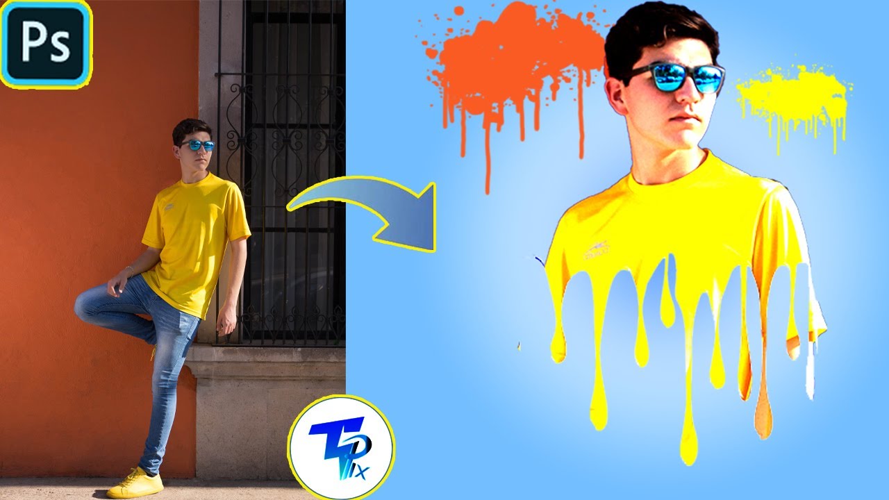 Dripping effect photoshop 2020 | splatter effect | Photoshop tutorial in Hindi @Techno Pix