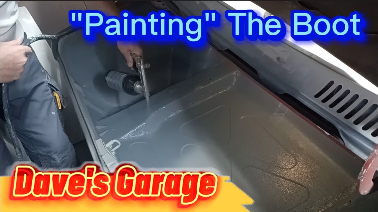 Ford Escort MK1 Restoration.  Painting the Boot. Applying 