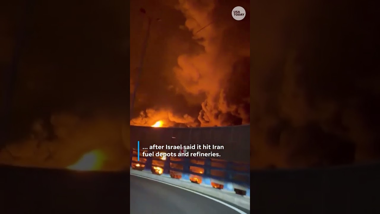Massive fires engulf Tehran oil depots after Israeli strikes