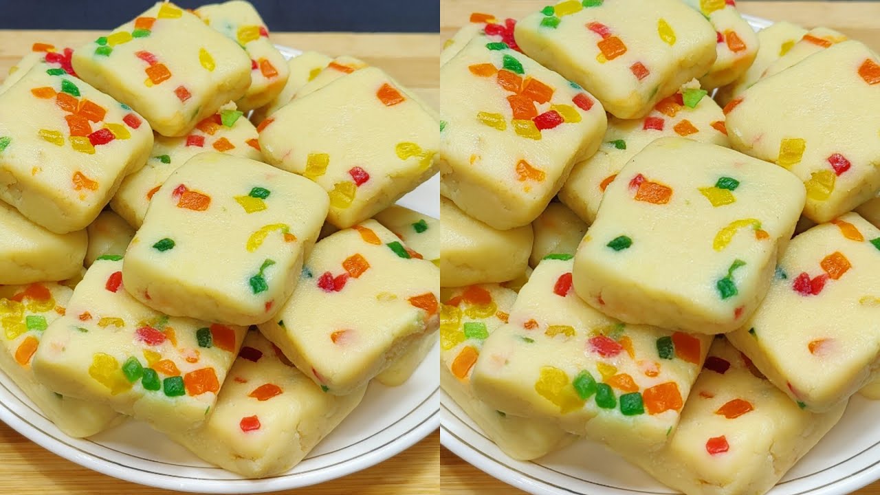 3 Ingredients Milk Powder Burfi Recipe | Easy 10 Minutes Barfi | Tutti Frutti Milk Powder Barfi |