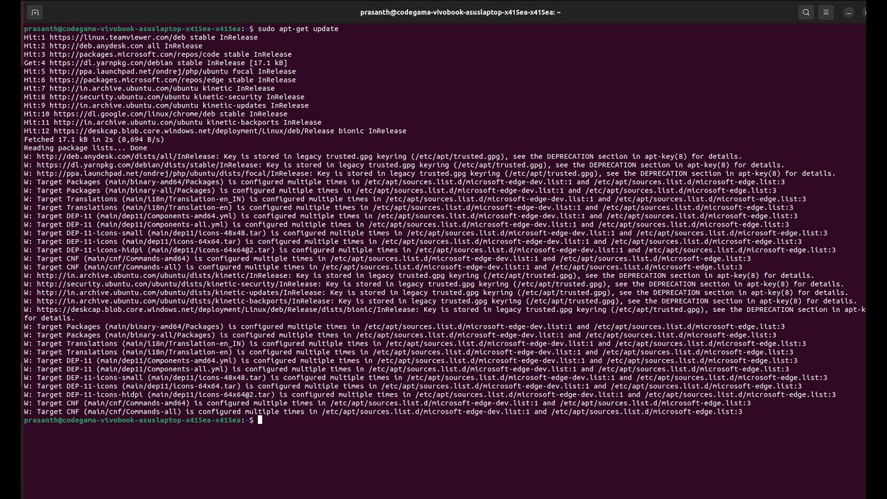 Ubuntu 22.10 (/etc/apt/trusted.gpg -gpg keyring - apt-key deprecation warning) How to Fixed