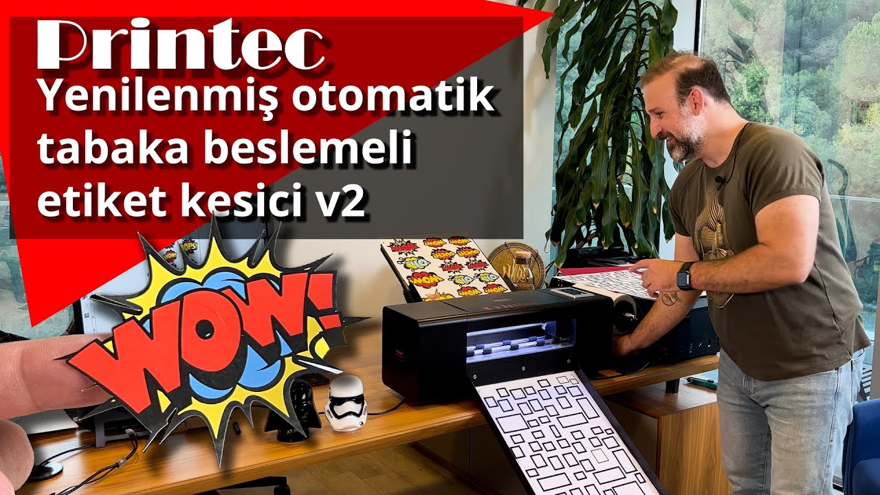Yenilenmiş Printec Otomatik Etiket Kesici v2