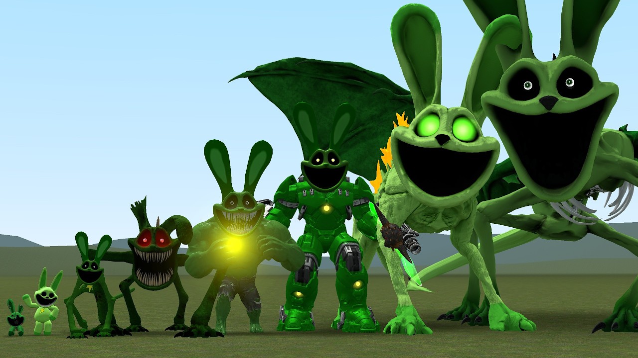 NEW EVOLUTION OF RABBIT DRAGON MONSTER SMILING CRITTERS In Garry's Mod! Poppy Playtime