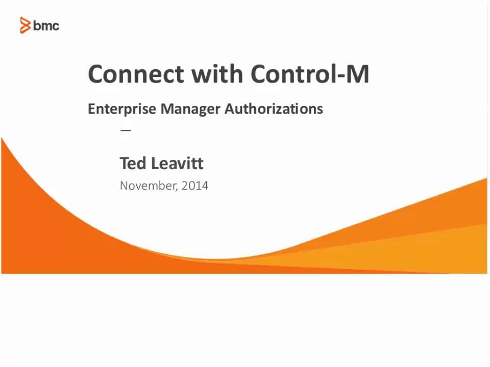 Connect with Control-M: EM Authorizations