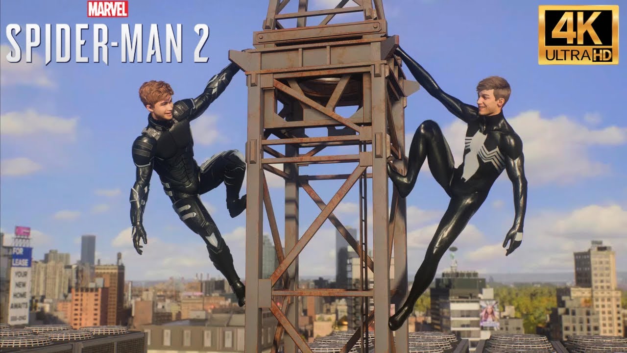 Spider-Man And Agent Venom Team Up With The Classic Symbiote Suit - Marvel's Spider-Man 2 (4K 60fps)