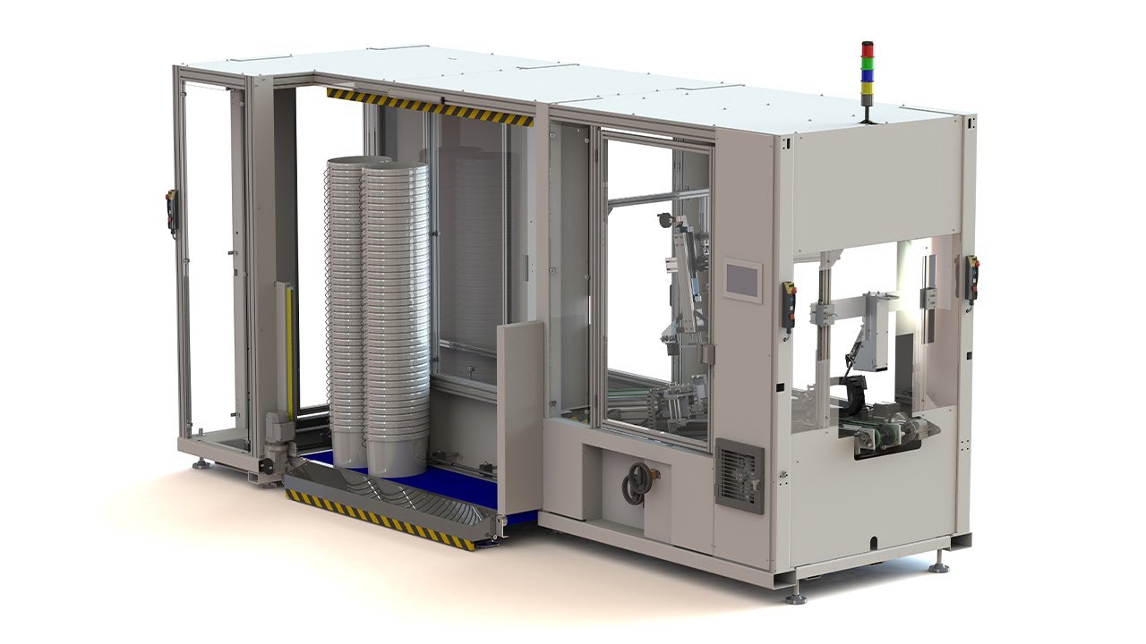 High-speed Eimerentstapler / Gebindeentstapler (Pail Denester / Bucket Depalletizer)