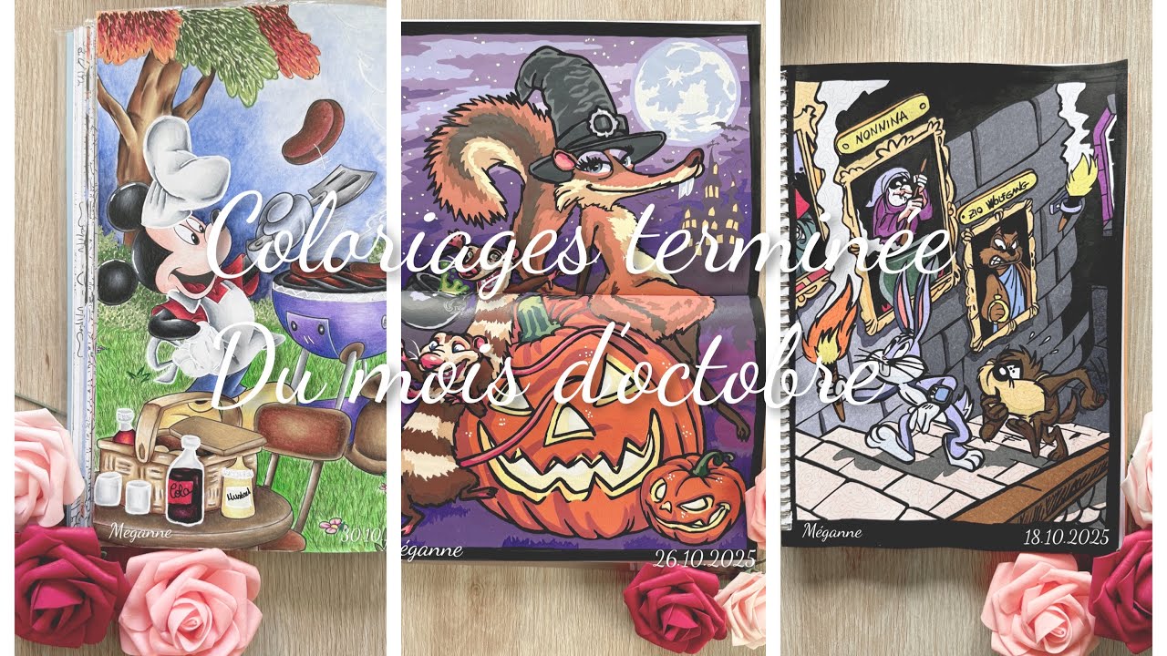Coloriages terminées du mois d’octobre 