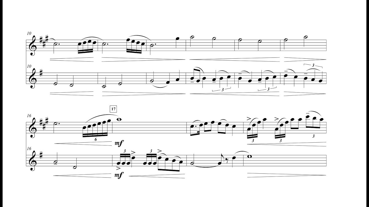 Still Waters ~ Duet for Alto Saxophone and F Horn [Score Follower]