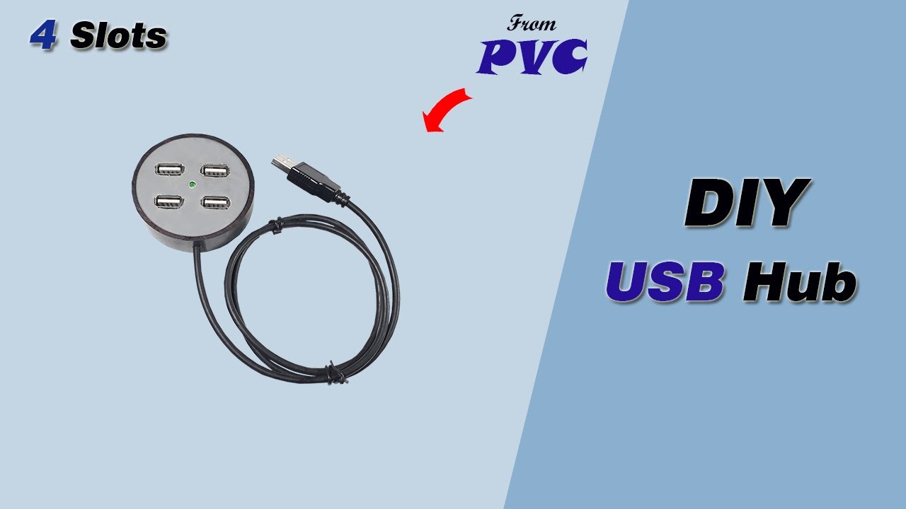How to make a USB Hub at Home from PVC Pipe | DIY USB Hub | Low cost 4 Slots USB Extension at Home